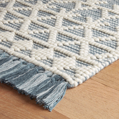 Pembrook Blue Handwoven Wool Rug - DA2215 - 10x14