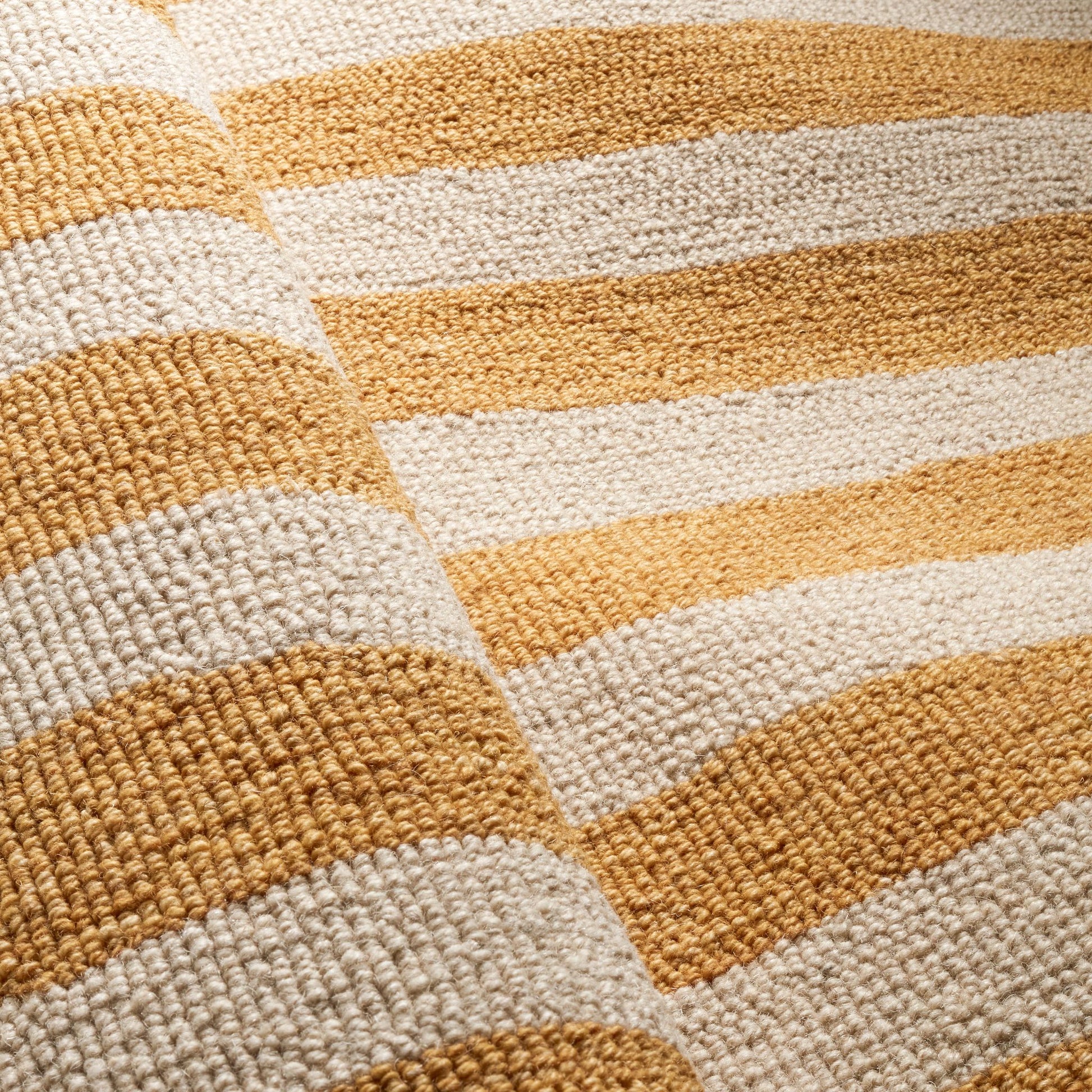 Silas Stripe Gold Hand Micro Hooked Wool Rug - DA2219 - 10x14