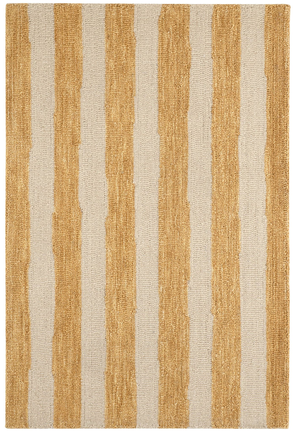 Silas Stripe Gold Hand Micro Hooked Wool Rug - DA2219 - 10x14
