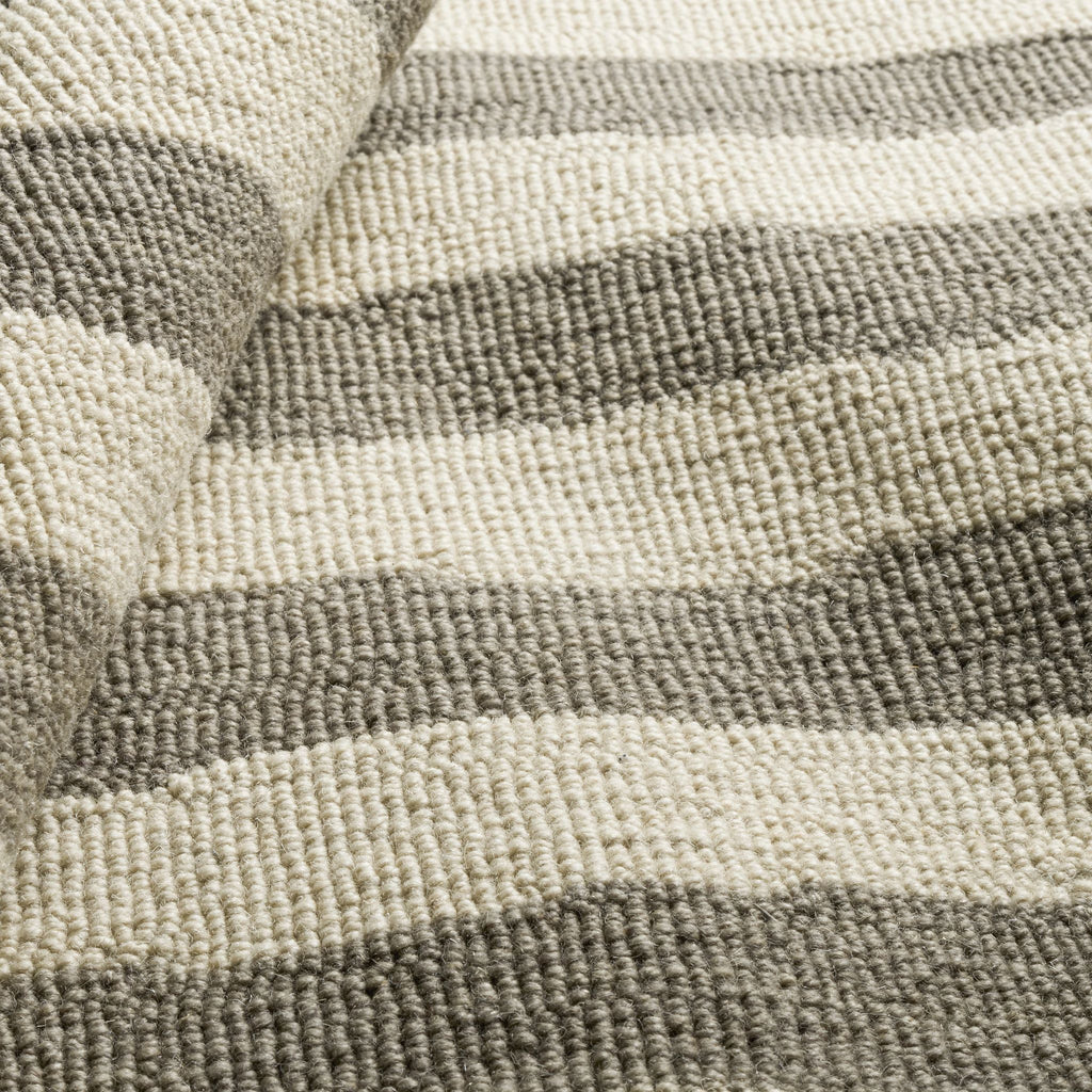 Silas Stripe Grey Hand Micro Hooked Wool Rug - DA2220 - 10x14