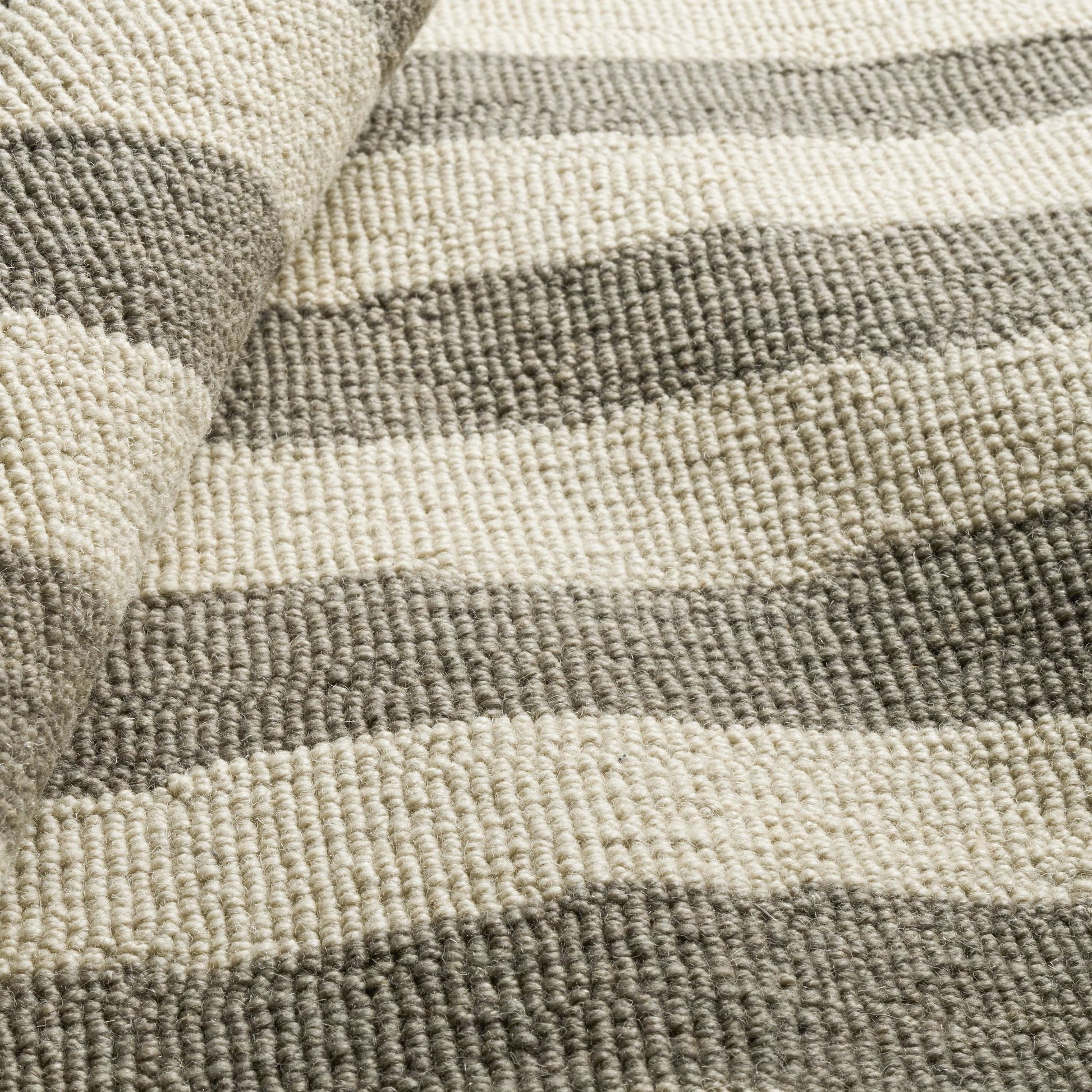Silas Stripe Grey Hand Micro Hooked Wool Rug - DA2220 - 10x14