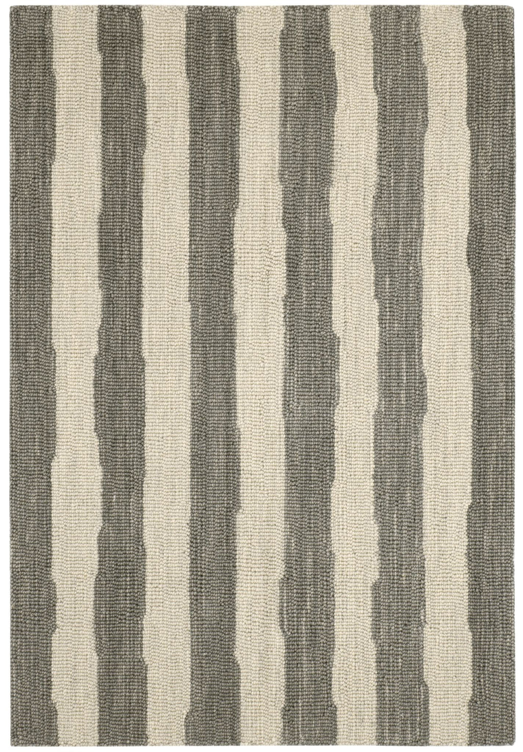 Silas Stripe Grey Hand Micro Hooked Wool Rug - DA2220 - 10x14