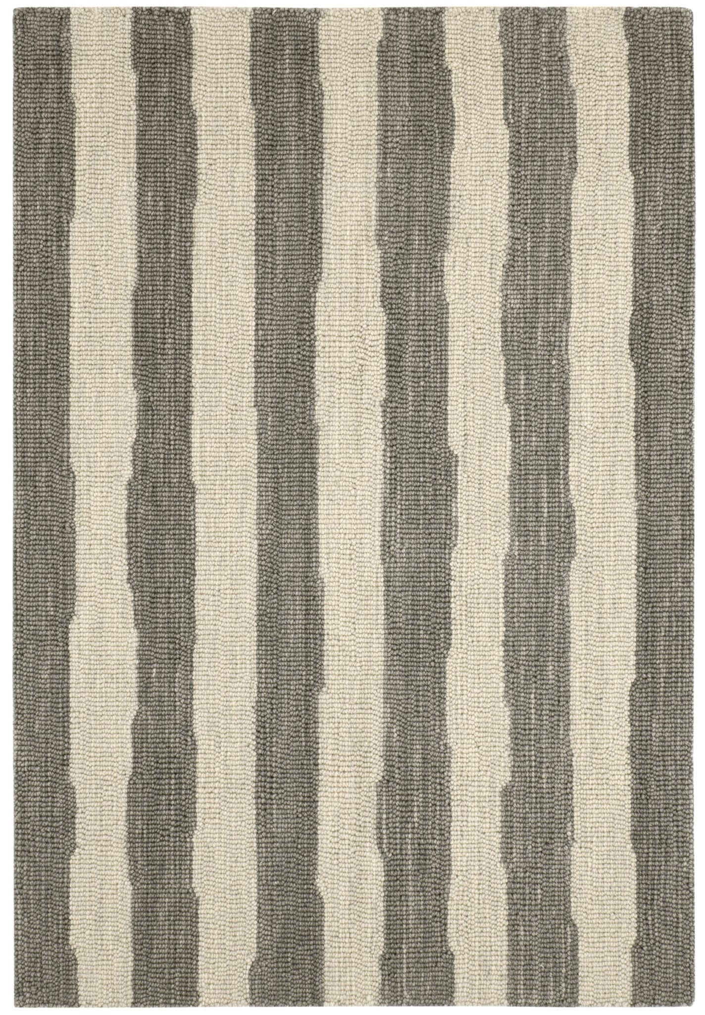 Silas Stripe Grey Hand Micro Hooked Wool Rug - DA2220 - 10x14