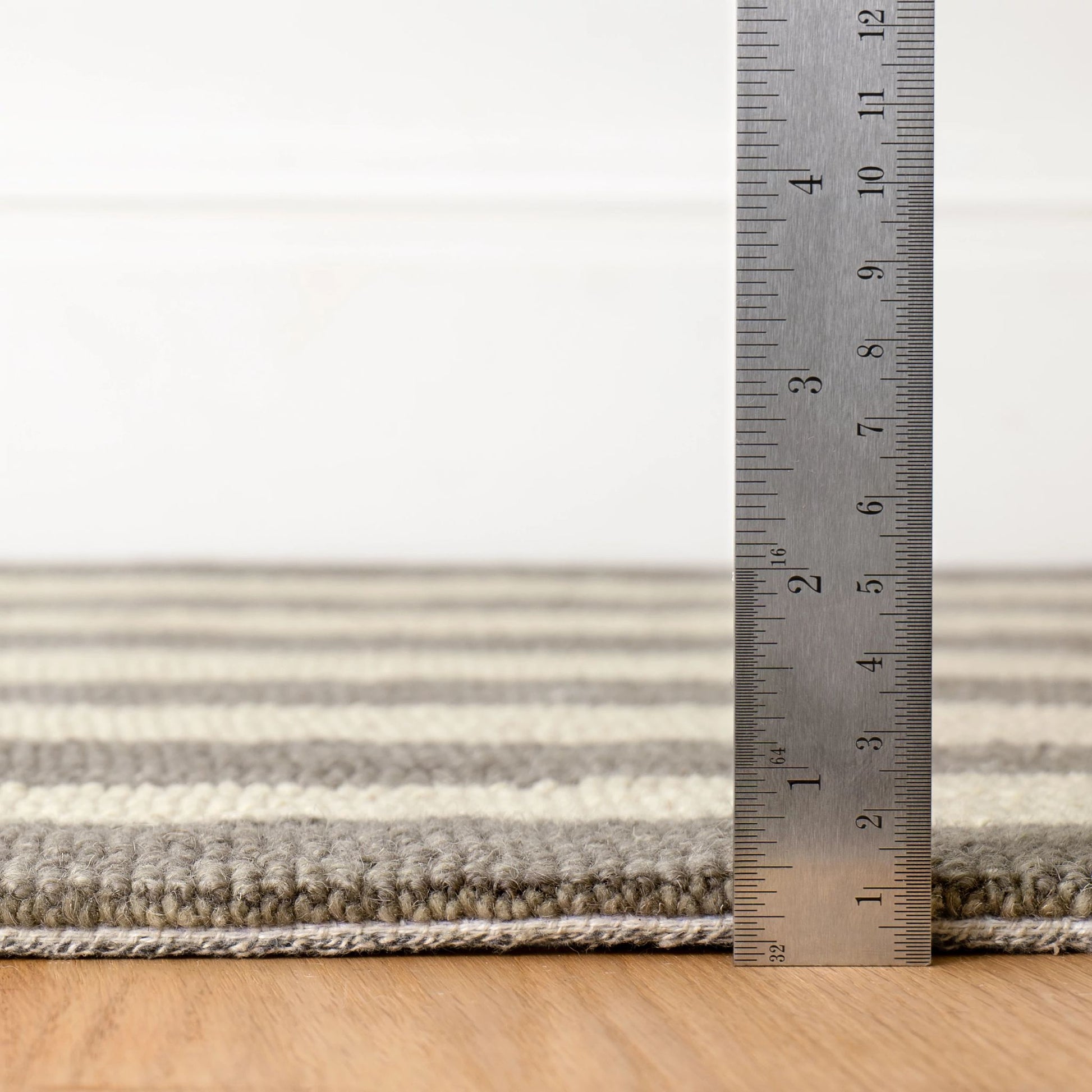 Silas Stripe Grey Hand Micro Hooked Wool Rug - DA2220 - 10x14