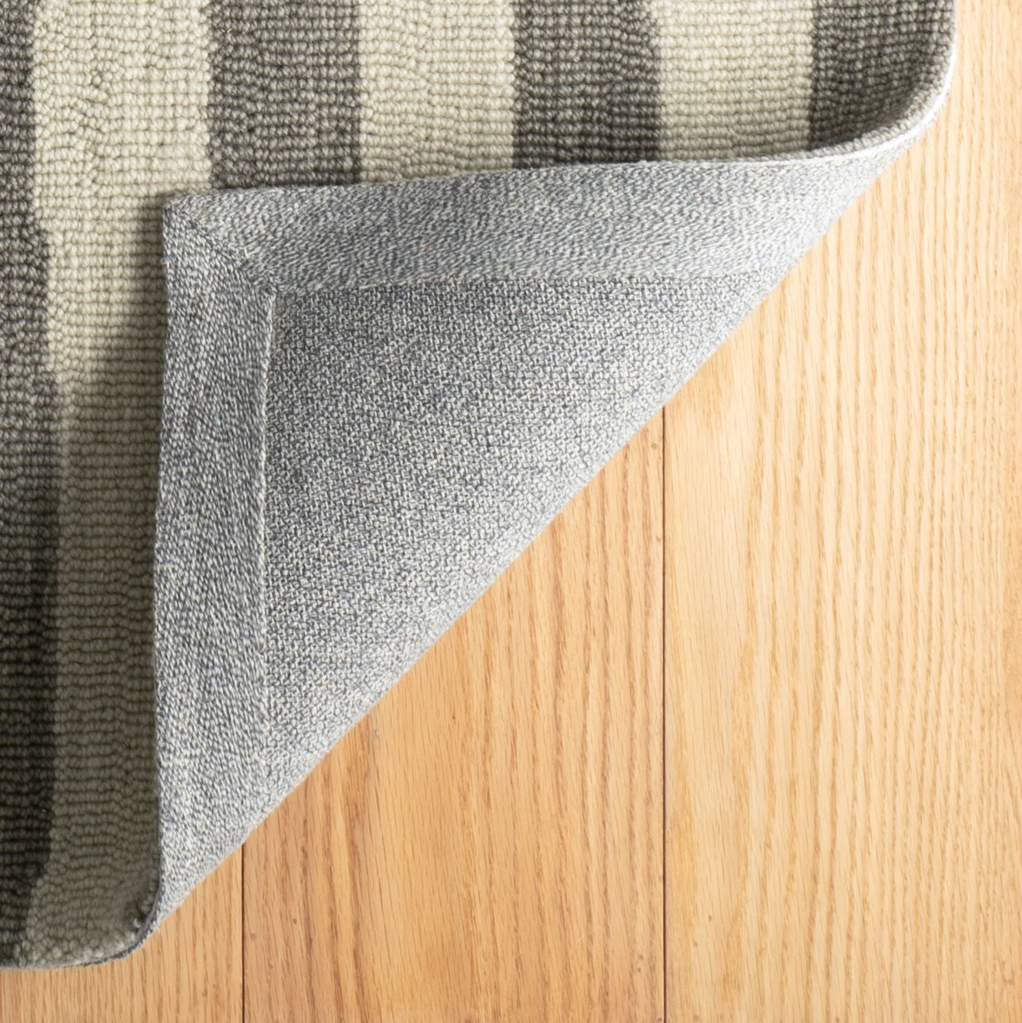 Silas Stripe Grey Hand Micro Hooked Wool Rug - DA2220 - 10x14