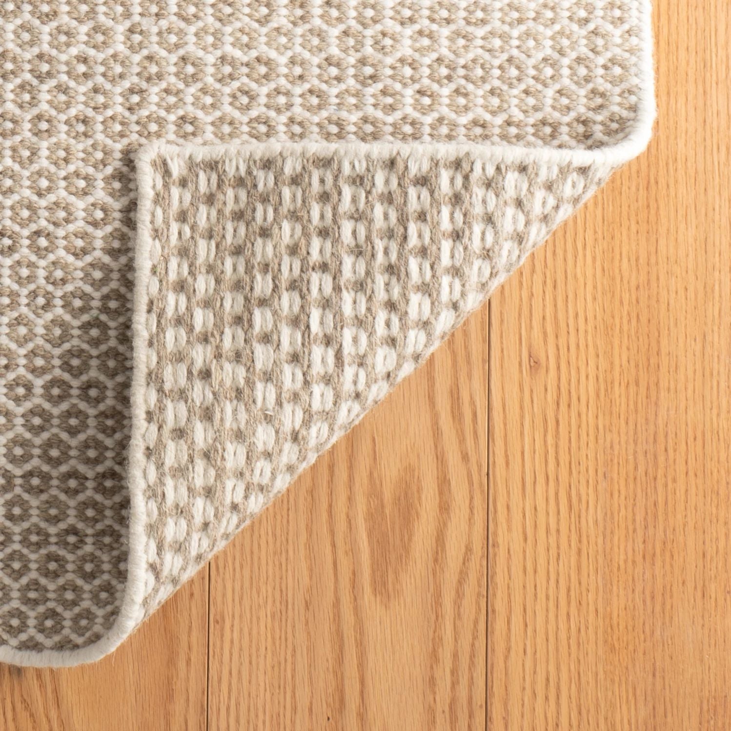 Honeycomb Natural Handwoven Wool Rug - DA2231 - 10x14