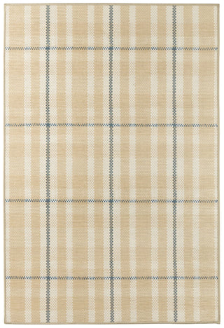 Hallie Plaid Khaki Machine Washable Rug - DA2254 - 4' Round