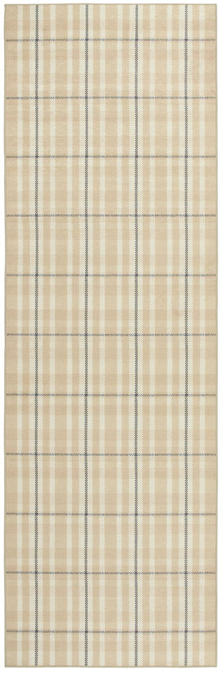 Hallie Plaid Khaki Machine Washable Rug - DA2254 - Runner-2.5x8