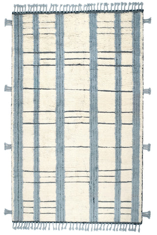 Tory Pewter Blue Hand Knotted Wool Rug - DA2280 - 10x14