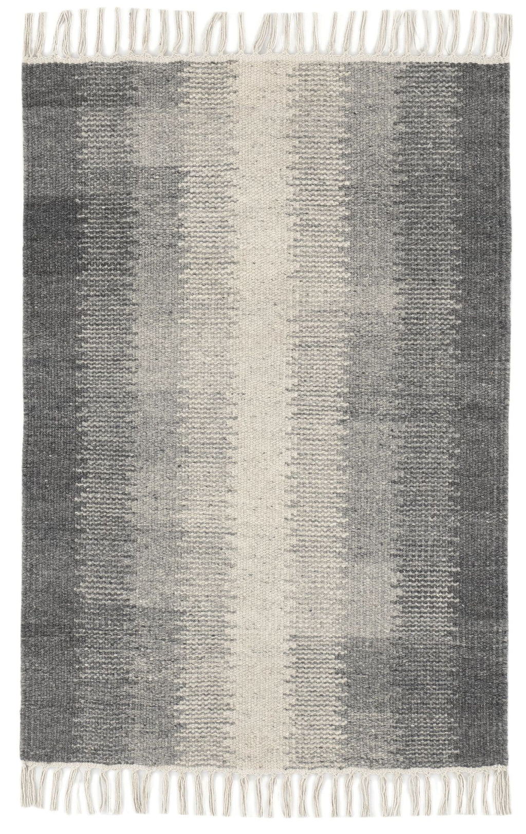 Ronan Ikat Grey Handwoven Wool Rug - DA2282 - 10x14