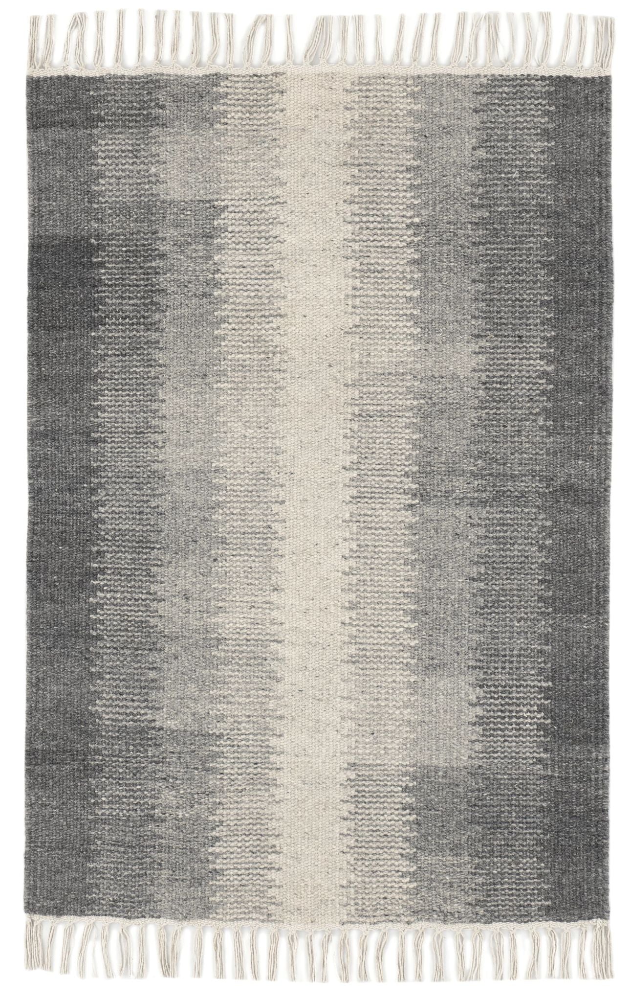Ronan Ikat Grey Handwoven Wool Rug - DA2282 - 10x14
