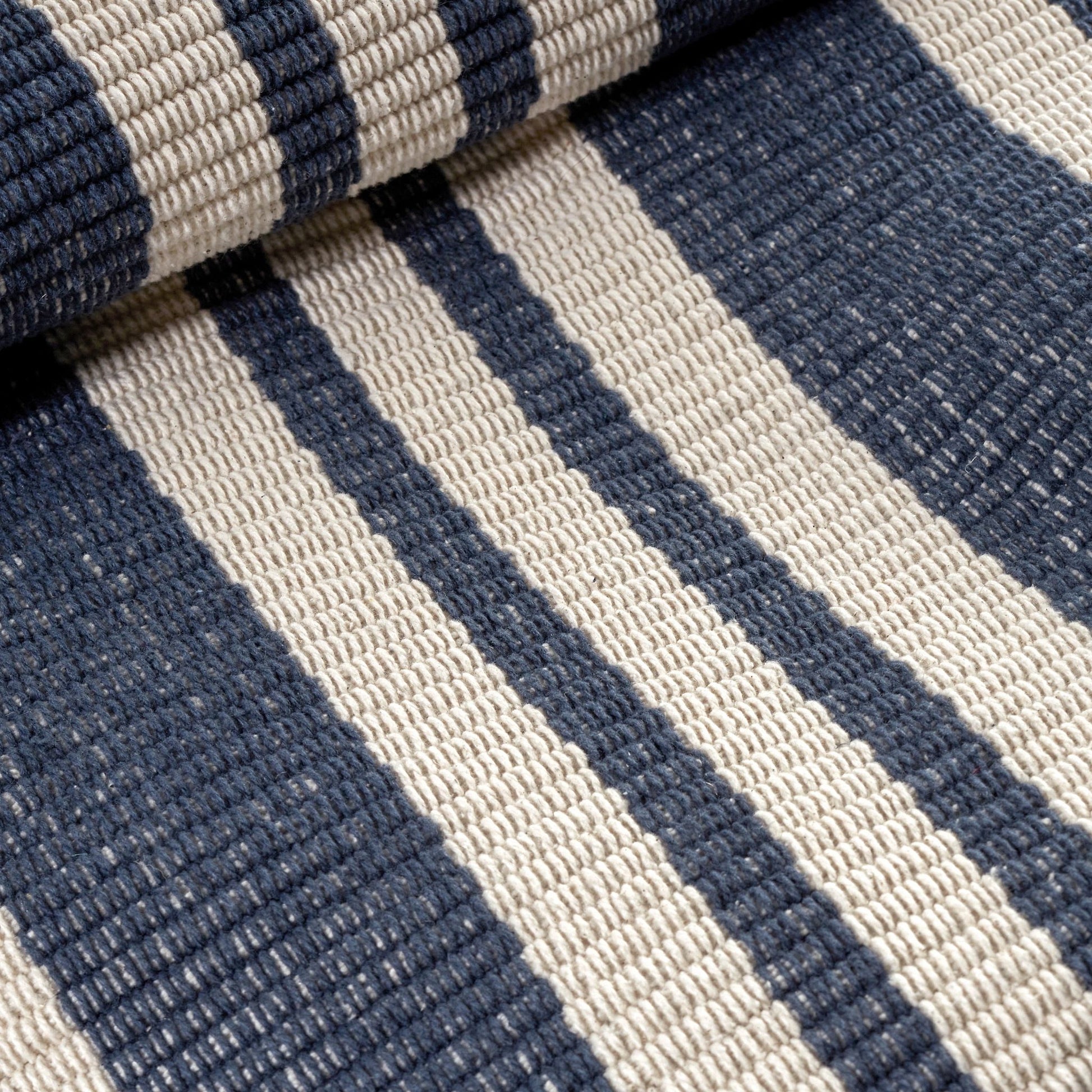 Irving Stripe Ivory Handwoven Cotton Rug - DA2284 - 10x14