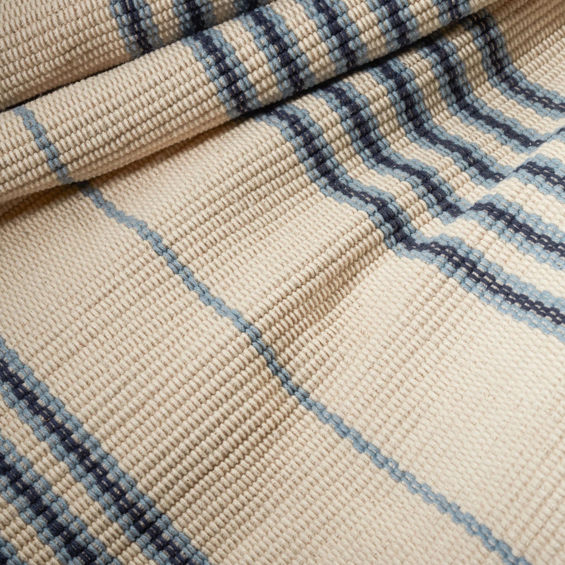 Conway Blue Handwoven Cotton Rug - DA2295 - 10x14