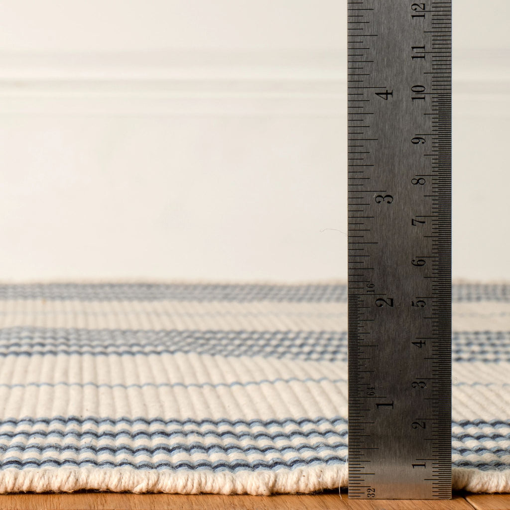 Conway Blue Handwoven Cotton Rug - DA2295 - 10x14