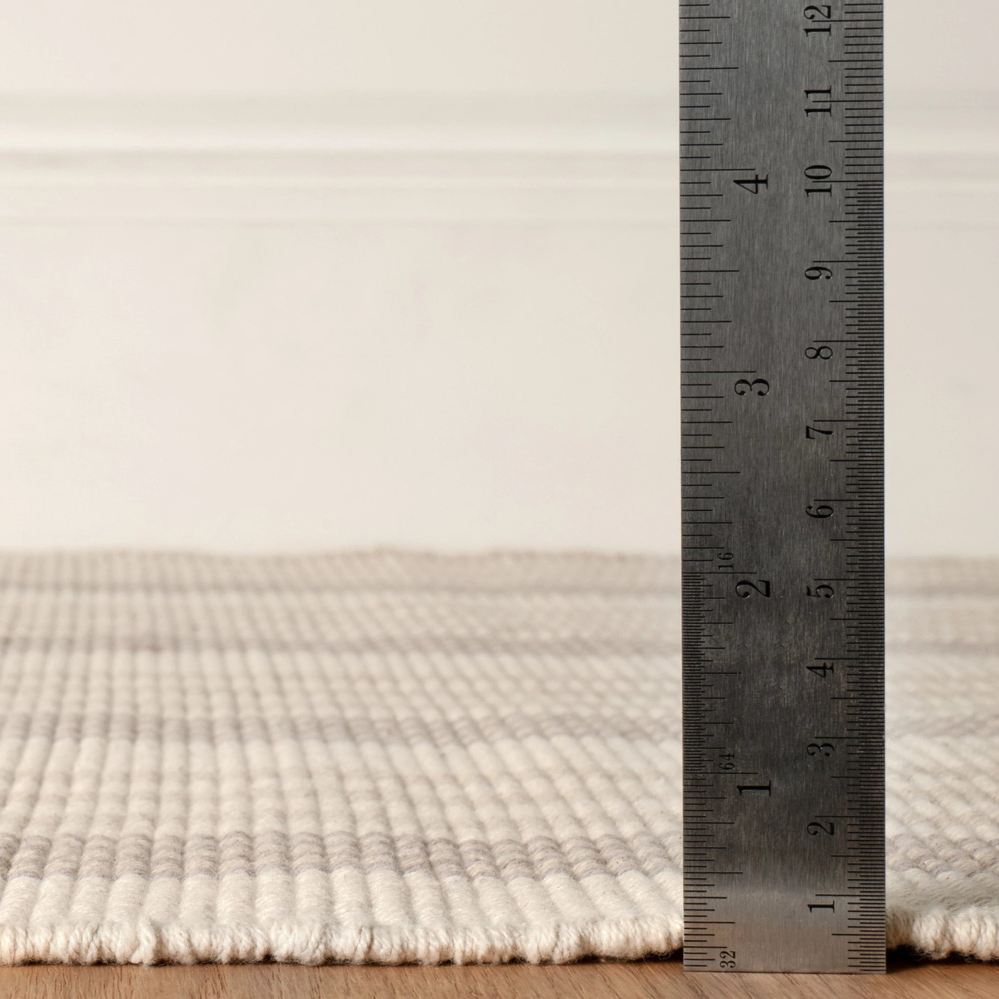 Putney Stripe Ivory Handwoven Cotton Rug - DA2296 - 10x14
