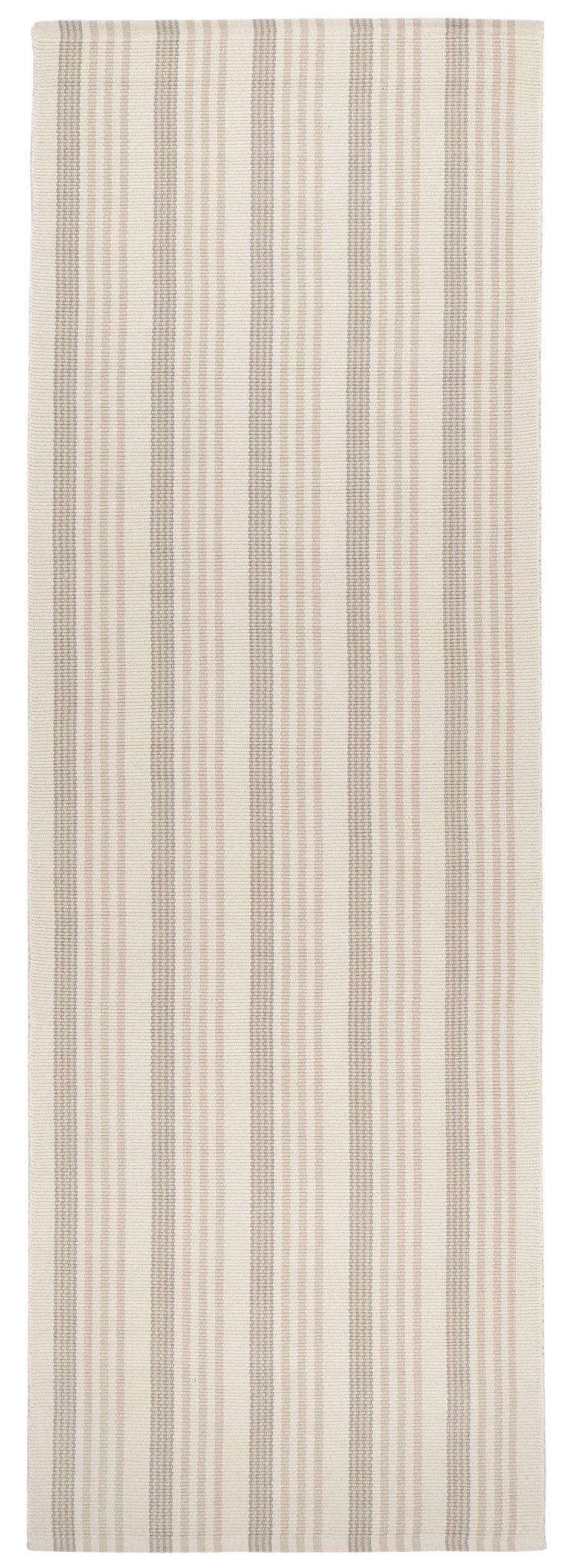 Putney Stripe Ivory Handwoven Cotton Rug - DA2296 - Runner-2.5x8