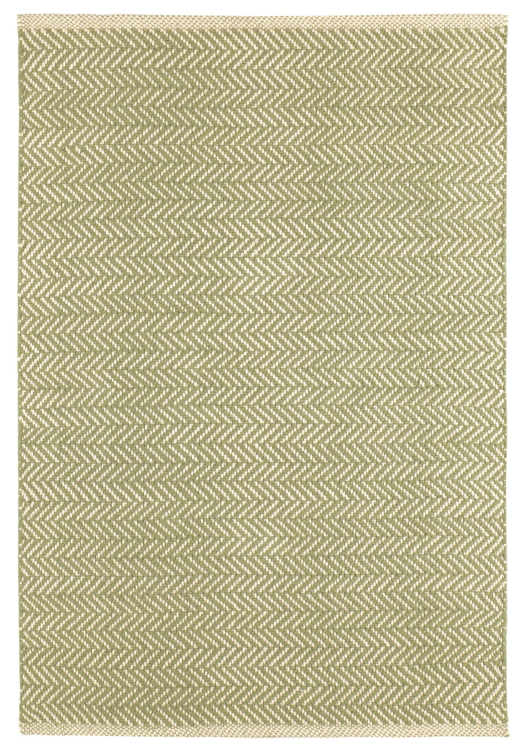 Herringbone Sage Handwoven Cotton Rug - DA2298 - 10x14