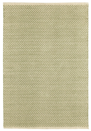Herringbone Sage Handwoven Cotton Rug - DA2298 - 10x14