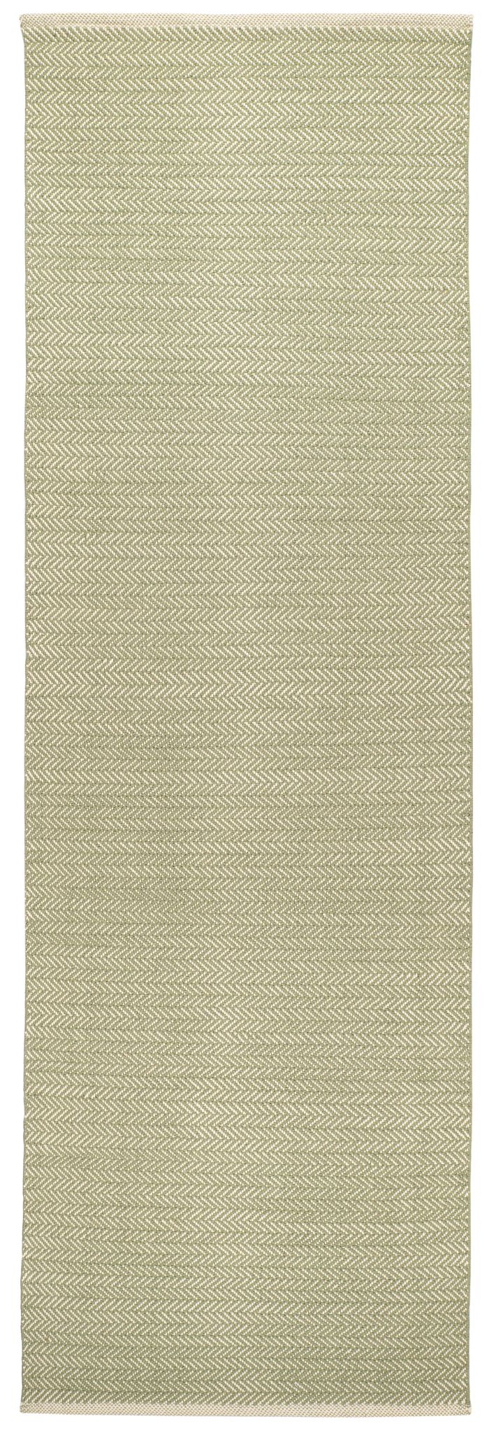 Herringbone Sage Handwoven Cotton Rug - DA2298 - Runner-2.5x8