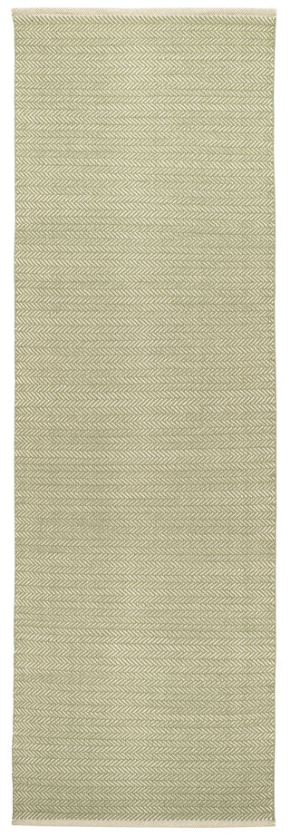 Herringbone Sage Handwoven Cotton Rug - DA2298 - Runner-2.5x8