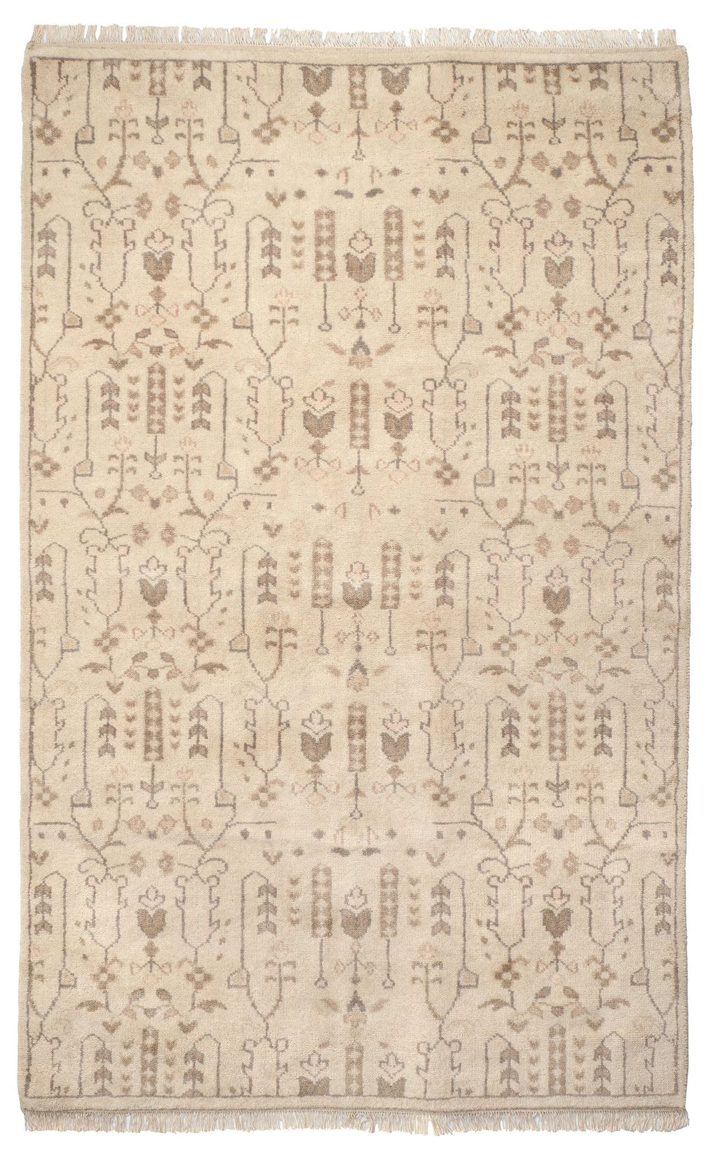 Dara Cream Hand Knotted Wool Rug - DA2306 - 10x14