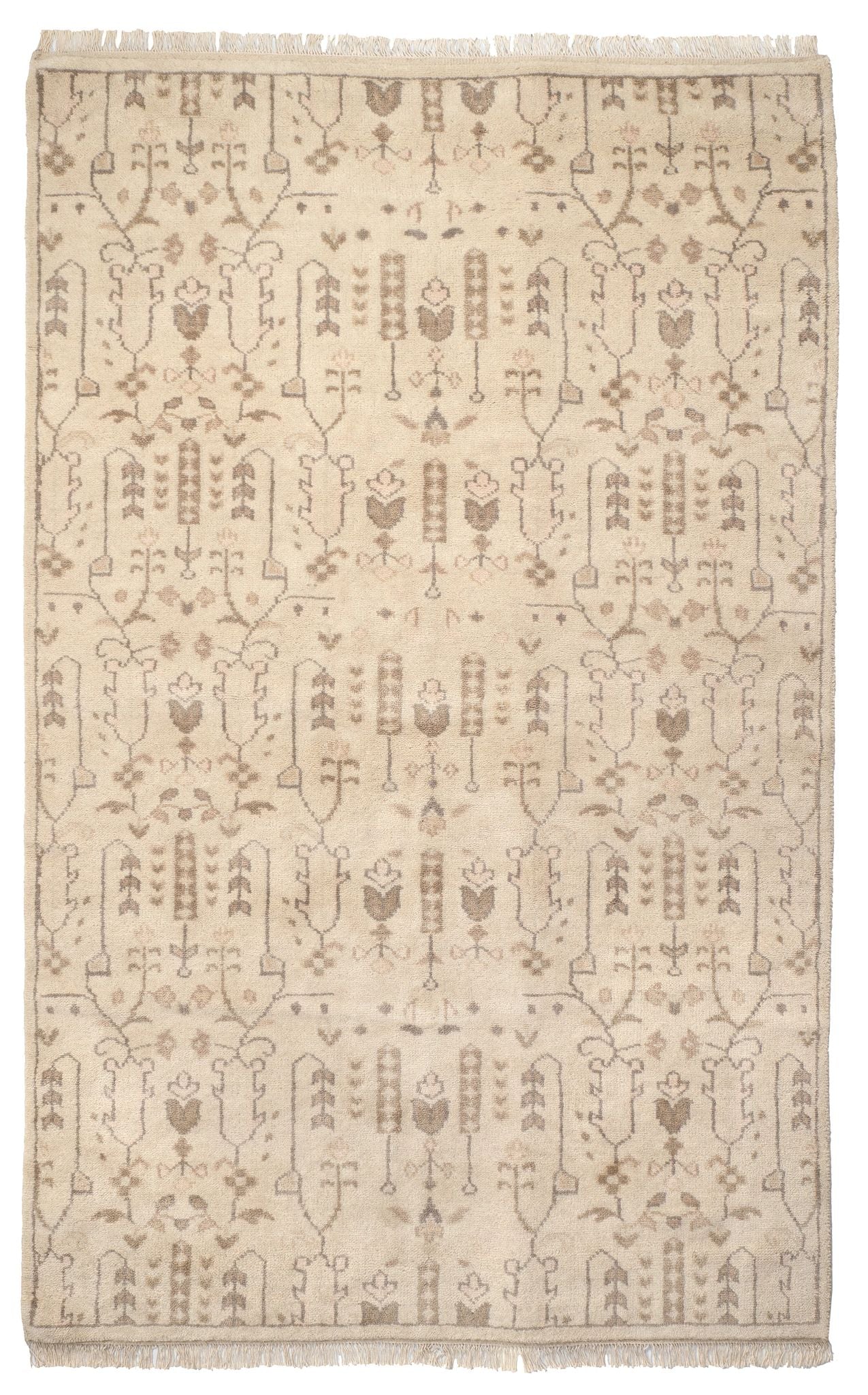 Dara Cream Hand Knotted Wool Rug - DA2306 - 10x14