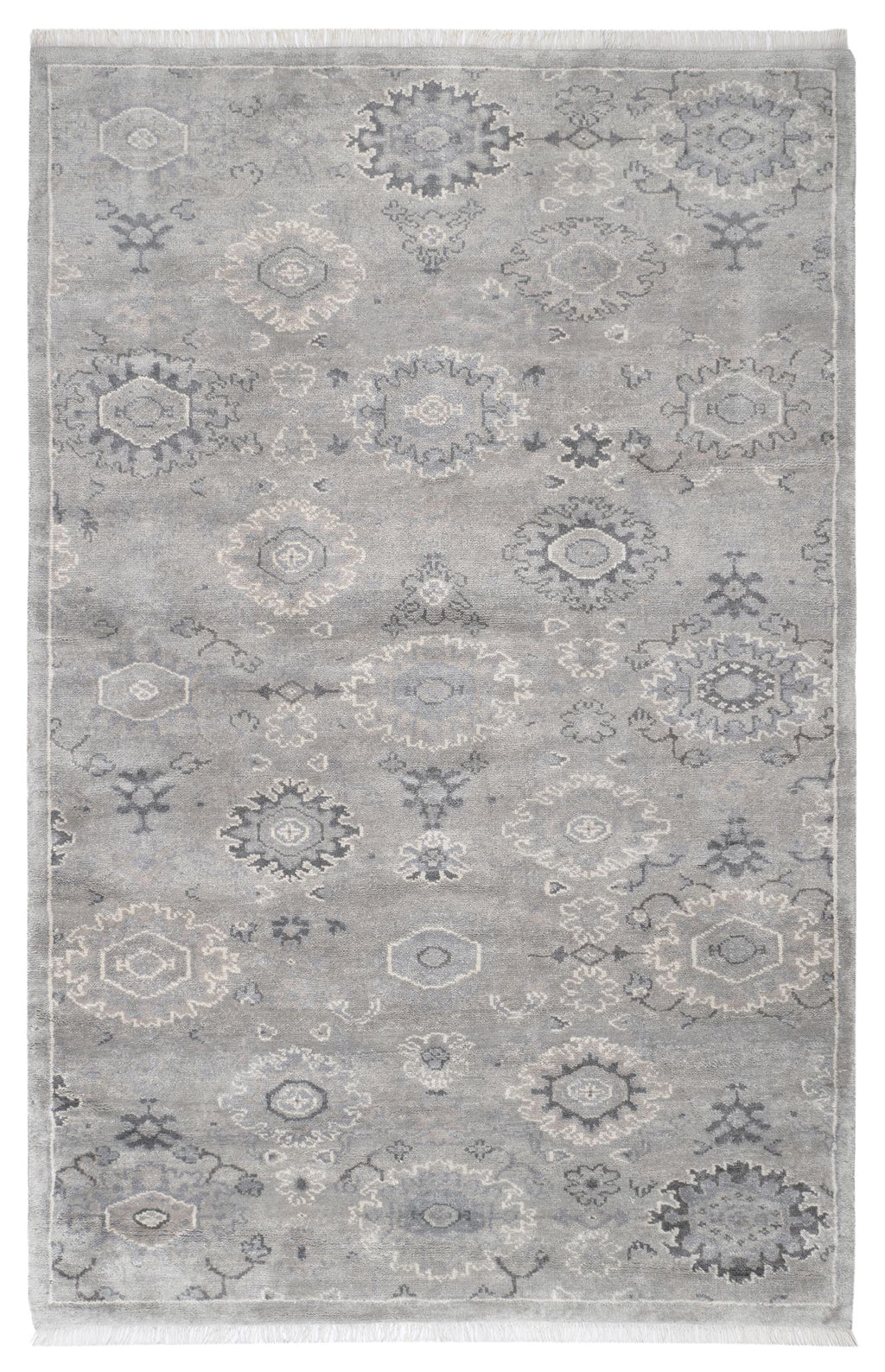Lila Grey Hand Knotted Wool Rug - DA2309 - 10x14