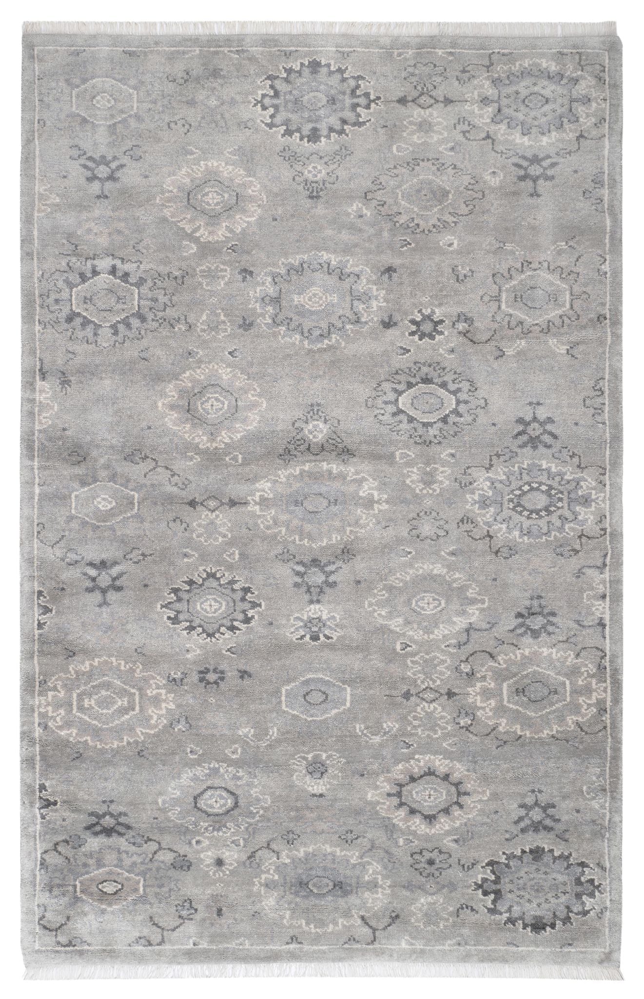 Lila Grey Hand Knotted Wool Rug - DA2309 - 10x14
