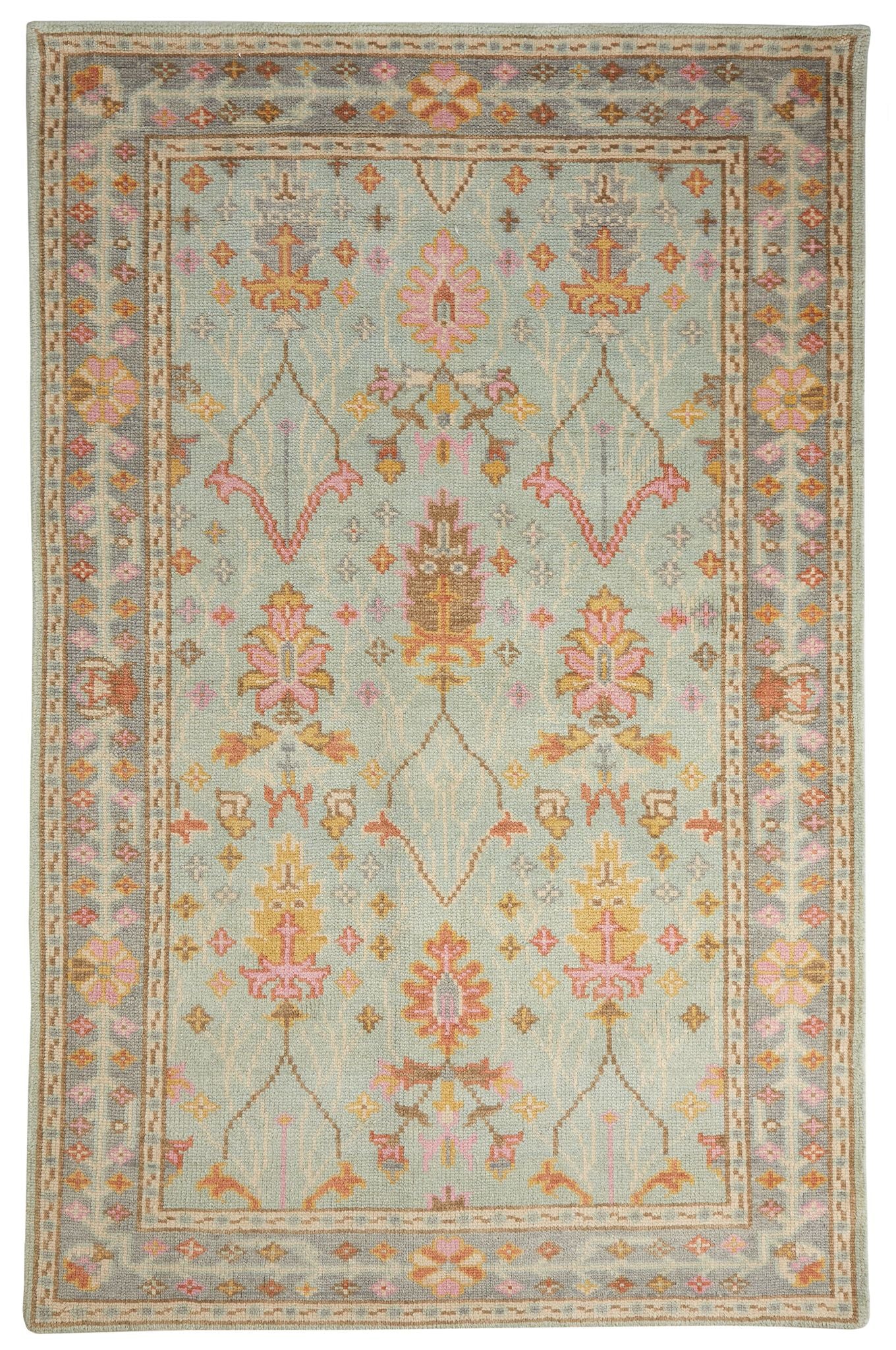 Mara Sky Hand Knotted Wool Rug - DA2311 - 10x14
