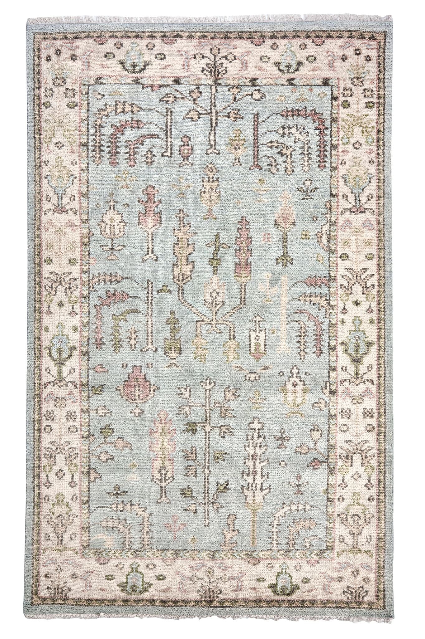 Athens Sky Hand Knotted Wool Rug - DA2312 - 10x14