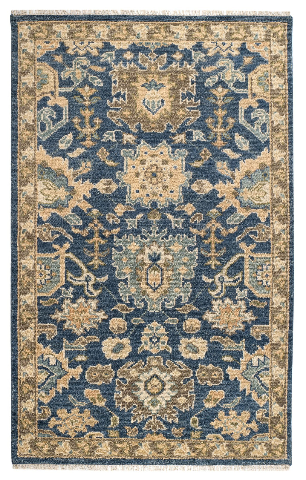Camille Navy Hand Knotted Wool Rug - DA2314 - 10x14