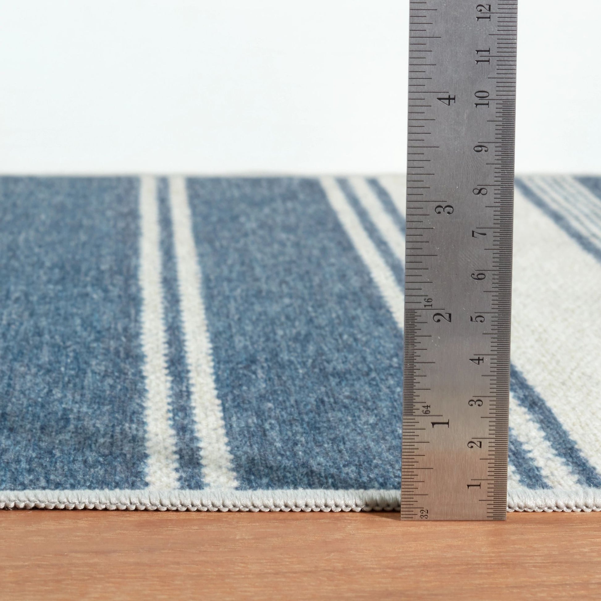 Bowman Stripe Blue Machine Washable Rug - DA2337 - 8x10