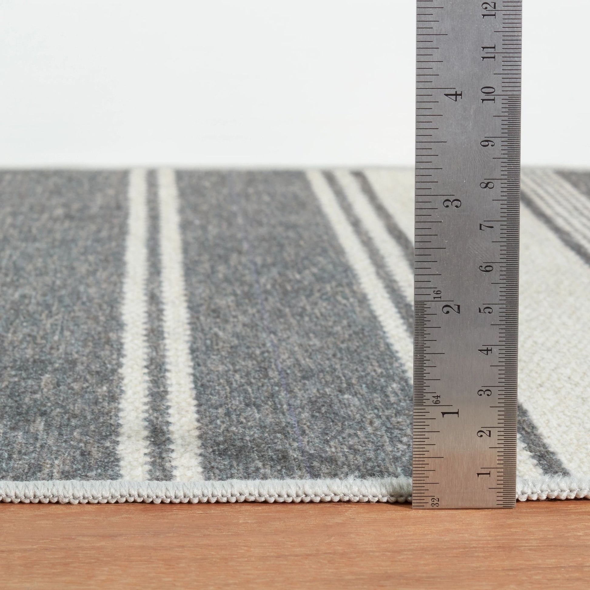Bowman Stripe Grey Machine Washable Rug - DA2338 - 8x10