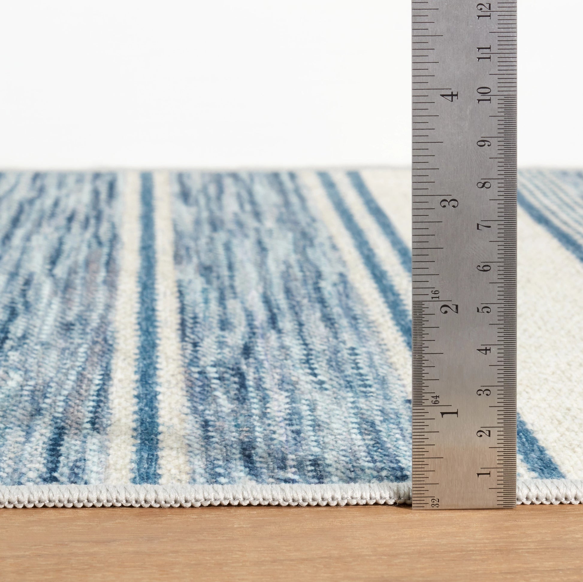 Ellington Stripe Blue Machine Washable Rug - DA2339 - 8x10