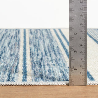Ellington Stripe Blue Machine Washable Rug - DA2339 - 8x10