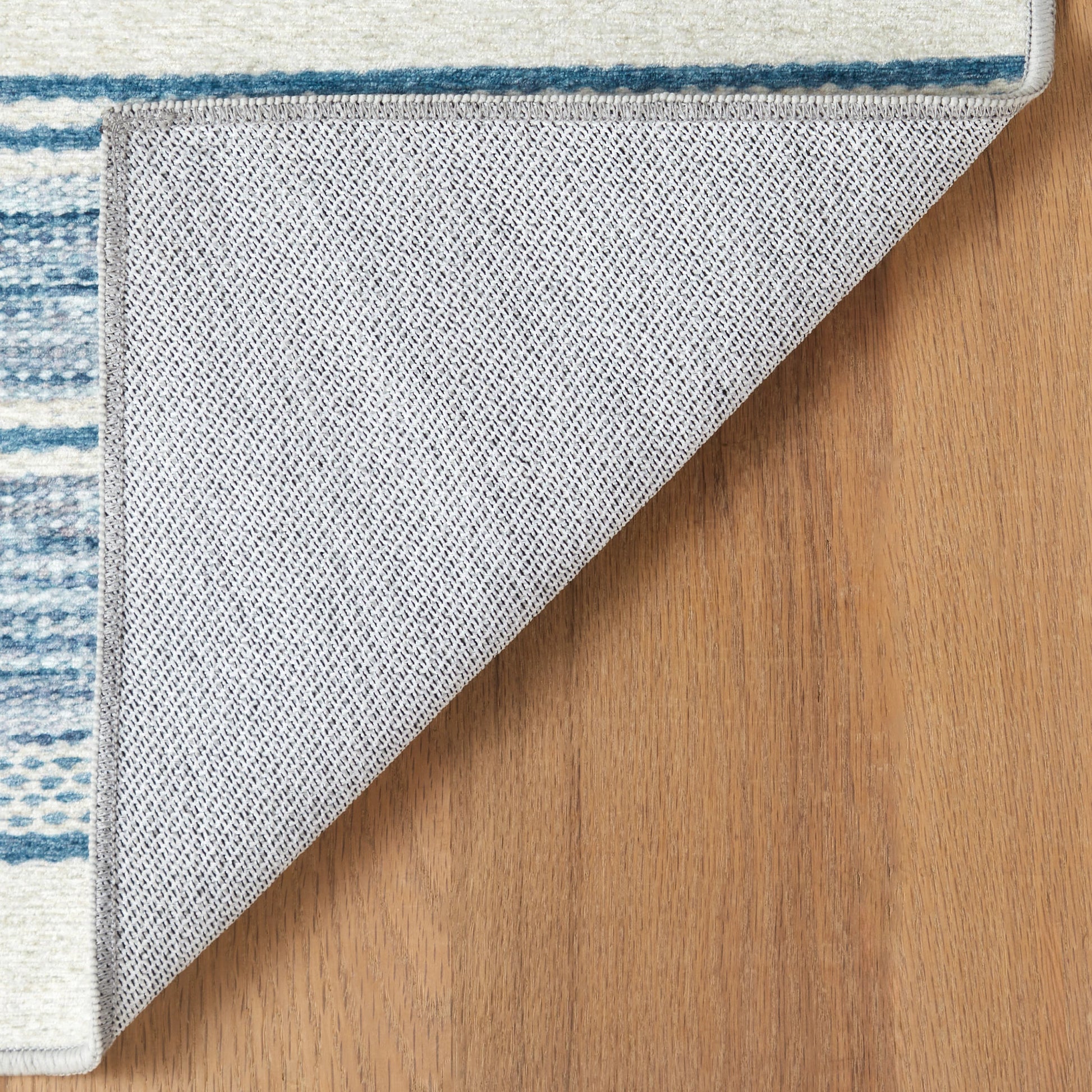 Ellington Stripe Blue Machine Washable Rug - DA2339 - 8x10