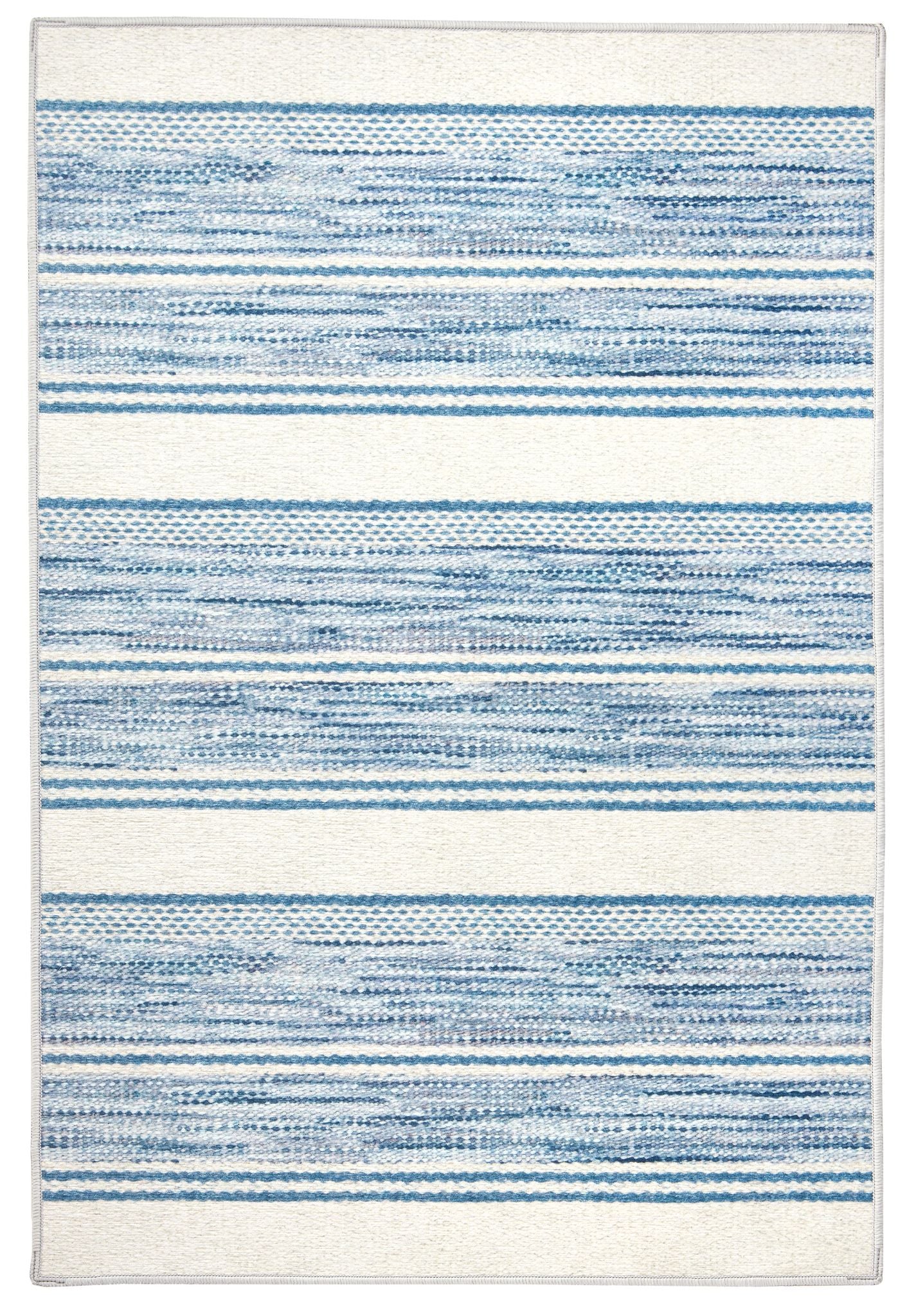 Ellington Stripe Blue Machine Washable Rug - DA2339 - 8x10