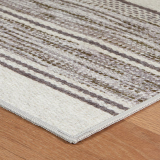 Ellington Stripe Grey Machine Washable Rug - DA2340 - 8x10