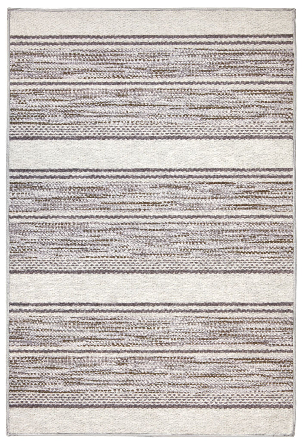 Ellington Stripe Grey Machine Washable Rug - DA2340 - 8x10