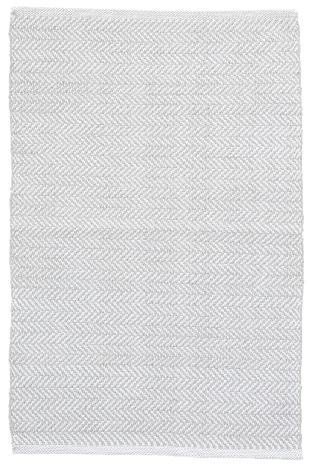 Herringbone Pearl Grey/White Handwoven Indoor/Outdoor Rug - DA287 - 10x14