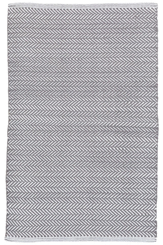 Herringbone Shale/White Handwoven Indoor/Outdoor Rug - DA289 - Runner-2.5x18