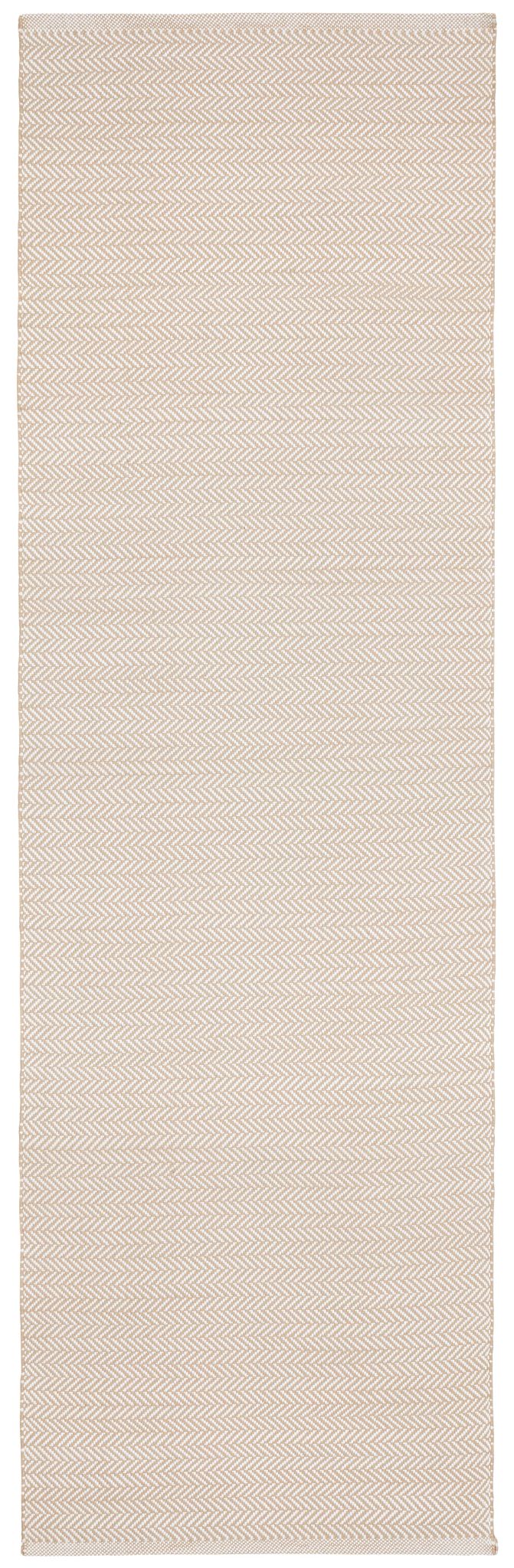 Herringbone Linen/White Handwoven Indoor/Outdoor Rug - DA291 - Runner-2.5x18