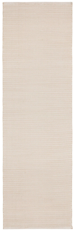 Herringbone Linen/White Handwoven Indoor/Outdoor Rug - DA291 - Runner-2.5x18