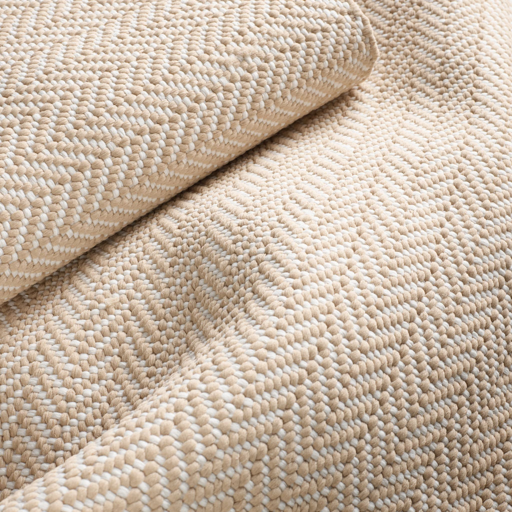 Herringbone Linen/White Handwoven Indoor/Outdoor Rug - DA291 - Runner-2.5x18
