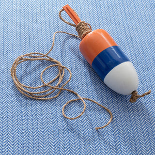 Herringbone French Blue/White Handwoven Indoor/Outdoor Rug - DA293 - Runner-2.5x18