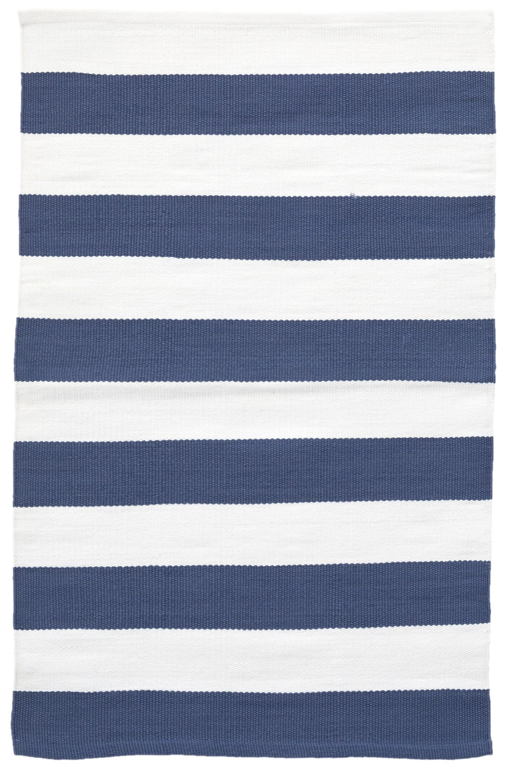 Catamaran Stripe Denim/White Handwoven Indoor/Outdoor Rug - DA347 - Runner-2.5x12