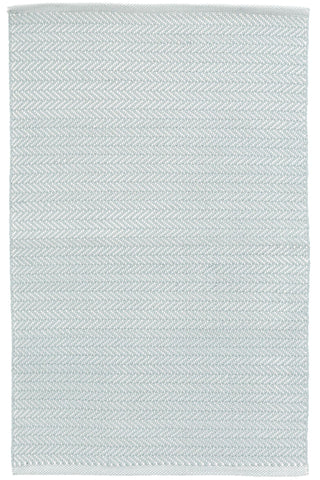Herringbone Light Blue/Ivory Handwoven Indoor/Outdoor Rug - DA392 - 12x16