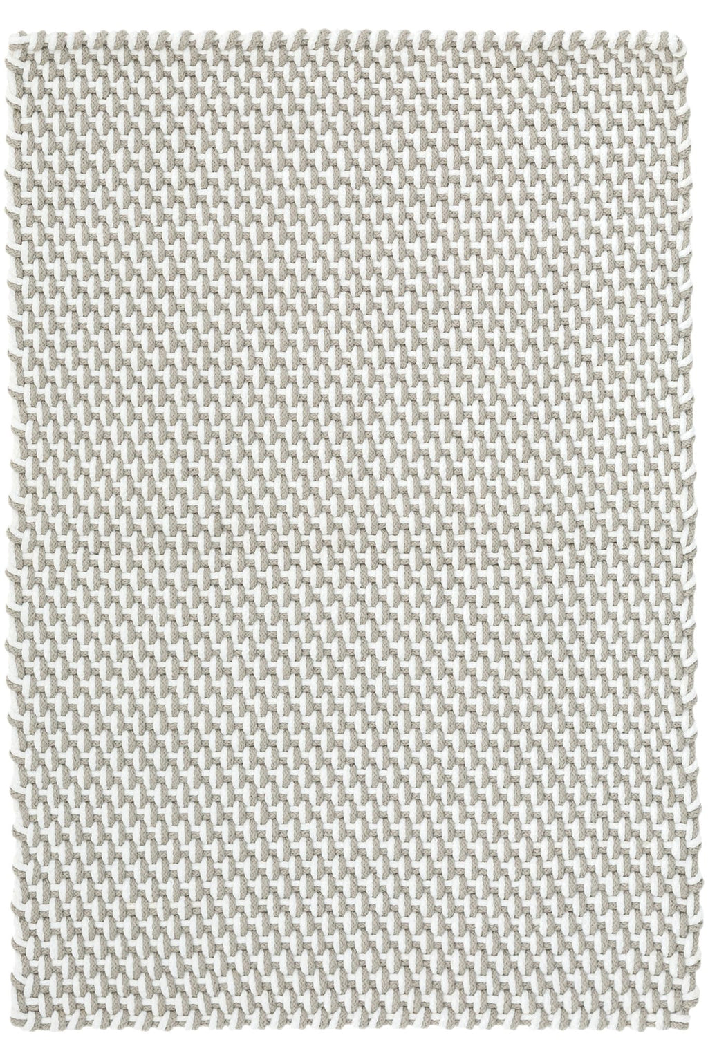 Two-Tone Rope Platinum/White Handwoven Indoor/Outdoor Rug - DA410 - Runner-2.5x18