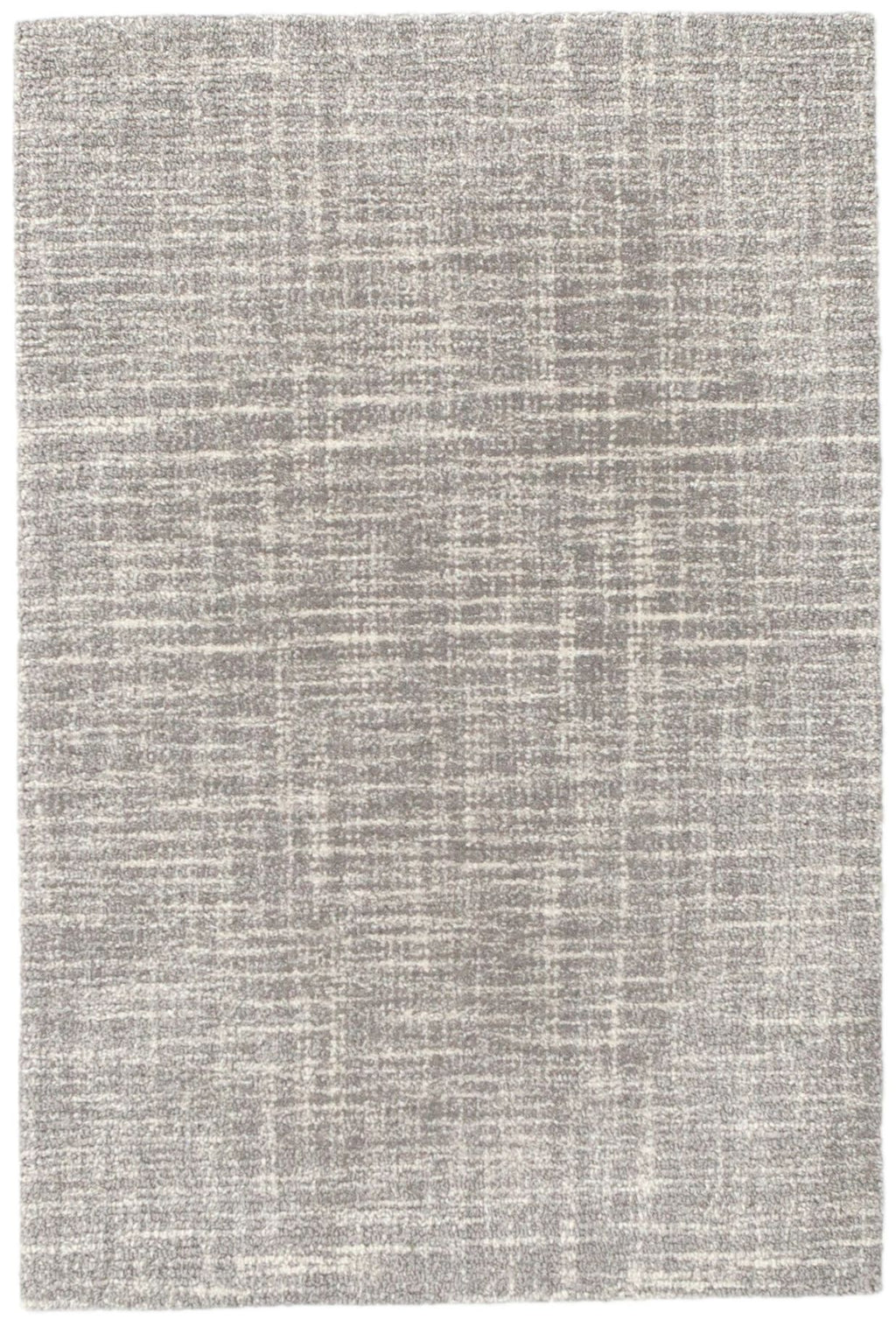 Crosshatch Dove Grey Hand Micro Hooked Wool Rug - DA65 - 10x14