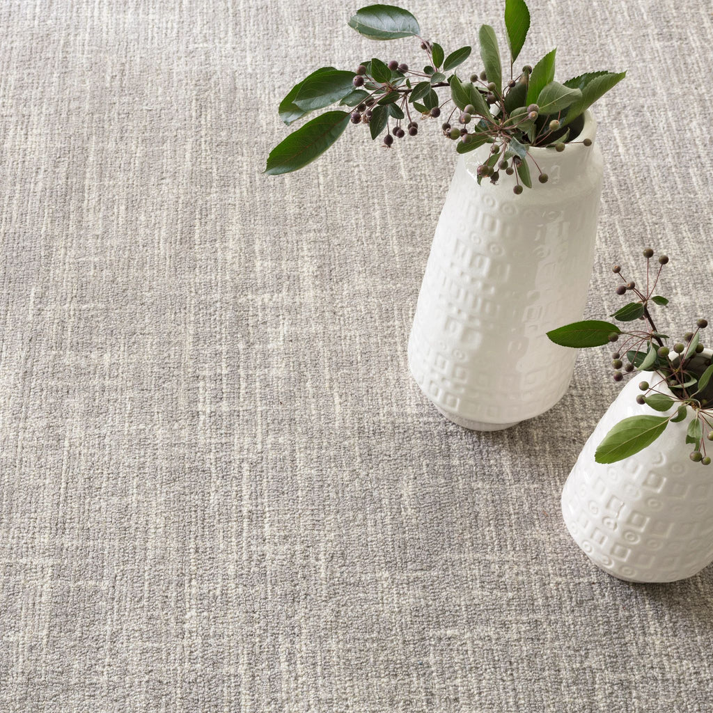 Crosshatch Dove Grey Hand Micro Hooked Wool Rug - DA65 - 10x14
